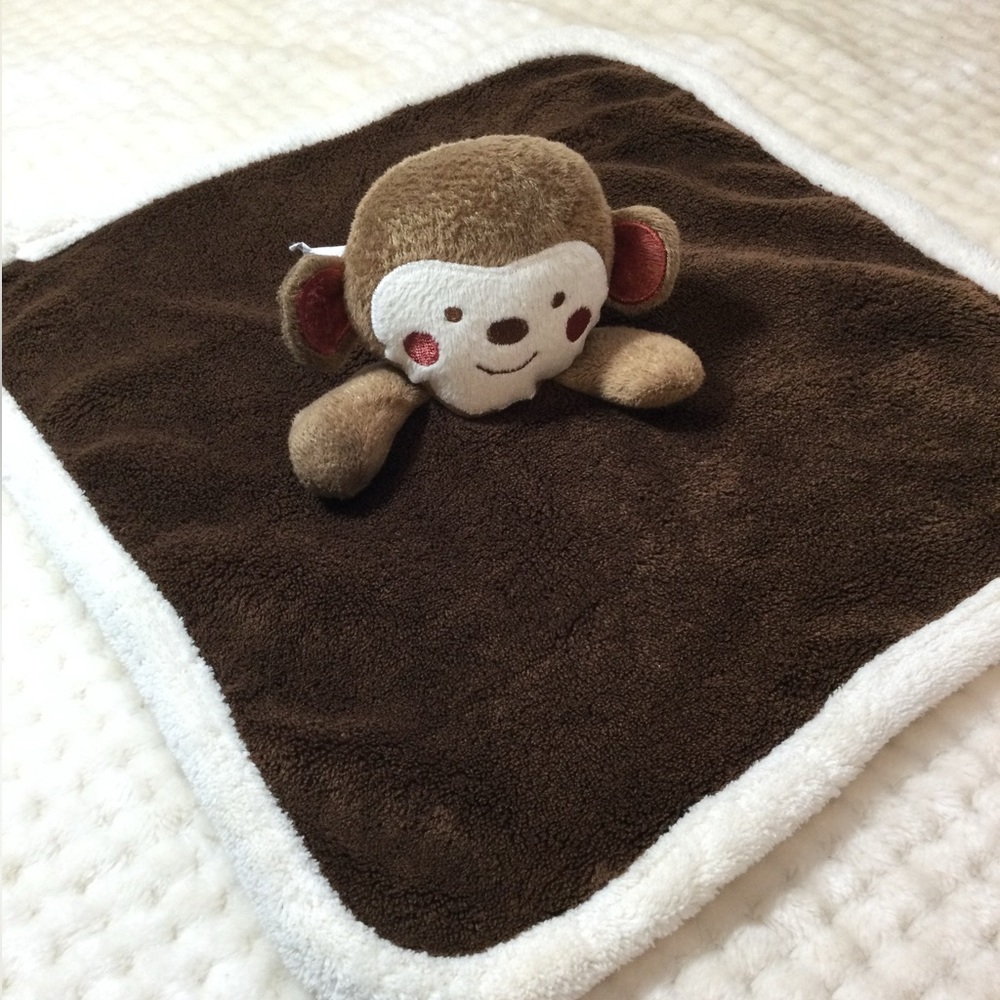 Toys R Us Koala Baby Plush Monkey Lovey Brown Beige Security Blanket Toy